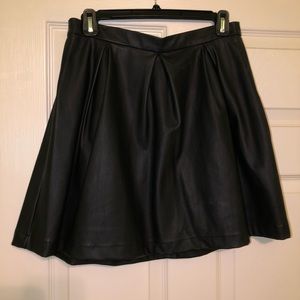 Forever 21 Black Leather Skirt
